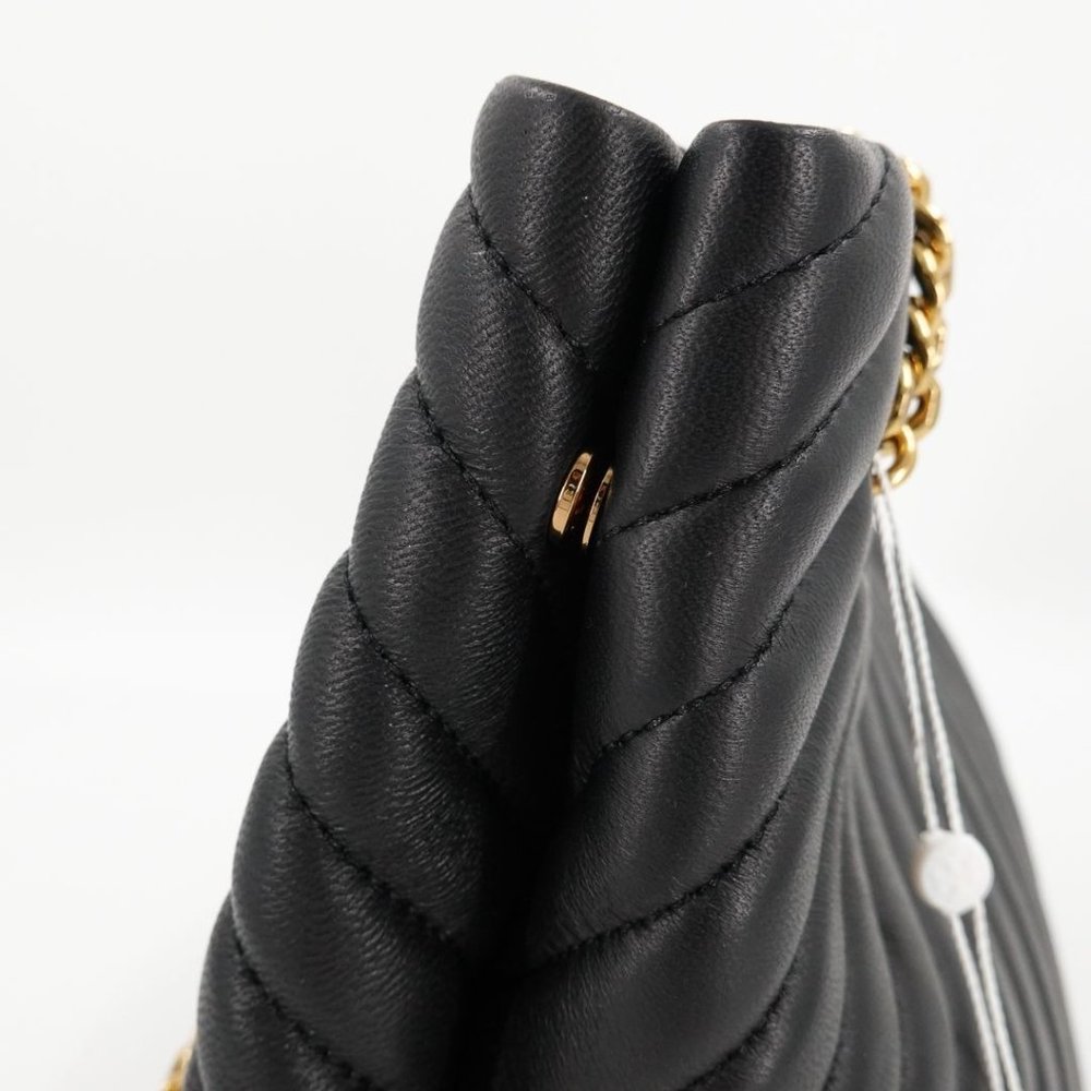 Tory Burch Kira Chevron Leather Tote Black - Picture 9 of 11